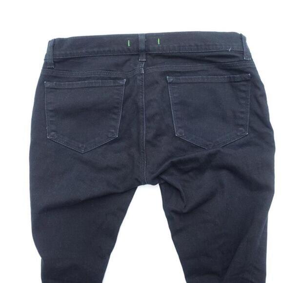 J Brand Jeans Women's 27 Black Zip Fly 5-Pockets Low-Rise Dark‎ Wash Skinny-Leg - Picture 2 of 9